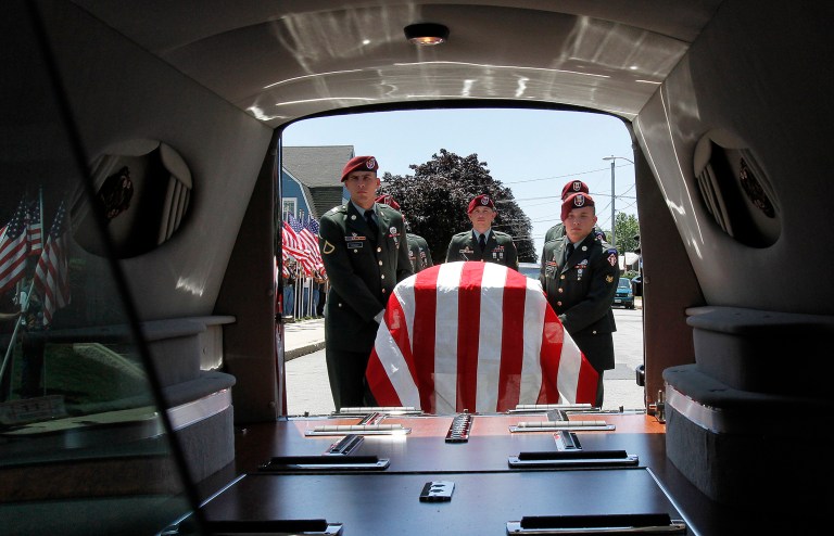 U.S. Joint Chiefs Chairman Joseph Dunford noted that more than 1 million Americans troops have been killed in all the wars since the U.S. became a nation. (AP Photo/Robert E. Klein)