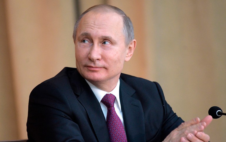 President-elect Trump wants his first meeting with a foreign leader as president to be with Russian President Vladimir Putin, according to a report Saturday. (Alexei Druzhinin/Sputnik, Kremlin Pool Photo via AP)