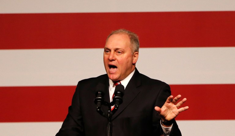 House Majority Whip Steve Scalise is returning to Congress to cast his first vote since he was shot during congressional baseball practice in June. (AP Photo/Gerald Herbert)