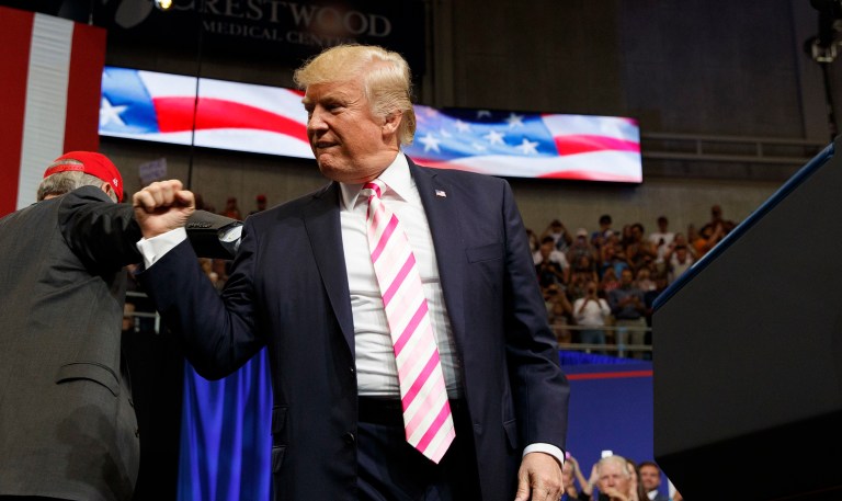 Trump reignited the controversy over kneeling during the national anthem last month when he called on NFL team owners to fire any player who kneels during the national anthem. (AP Photo/Evan Vucci)