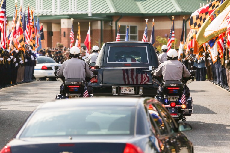 The funeral of Police Officer first class Adrian Morris, who died in the line of duty on August 20th. Tuesday, August 28, 2012