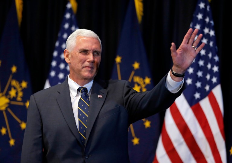 A spokesperson for Indiana Gov. Mike Pence described the meeting at the governor's residence with the Tea Party Texan similarly to his visit with GOP front-runner Donald Trump a day earlier. (AP Photo/Michael Conroy)