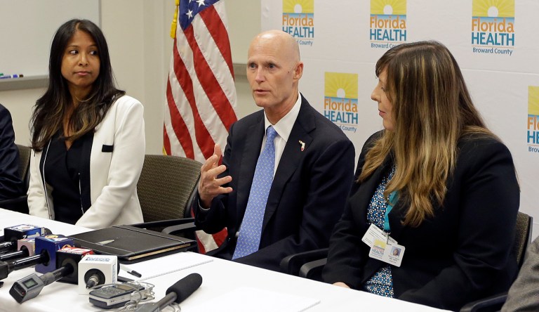 Florida Gov. Rick Scott on Monday announced 10 new cases of locally transmitted Zika, bringing the total number of local cases to 14. (AP Photo/Alan Diaz)