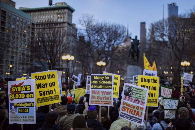 The United States intercepted communications between the Syrian military and chemical weapons experts ahead of a sarin gas attack. (AP Photo/Andres Kudacki)