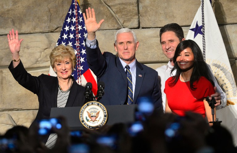 Vice President Mike Pence boosted Judge Neil Gorsuch's Supreme Court nomination while on the stump in West Virginia on Saturday. (Justin Rogers/Charleston Gazette-Mail via AP)