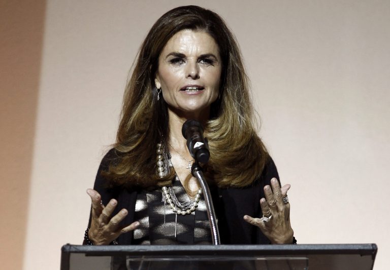 FILE - This May 1, 2012 file photo shows Maria Shriver speaking at the 7th Annual MOCA Award to Distinguished Women in the Arts luncheon in Beverly Hills, Calif. NBC announced announced on Tuesday, April 30, 2013, that Shriver will join the network as a special anchor working on issues surrounding the shifting roles of women in American life. (AP Photo/Matt Sayles, file)