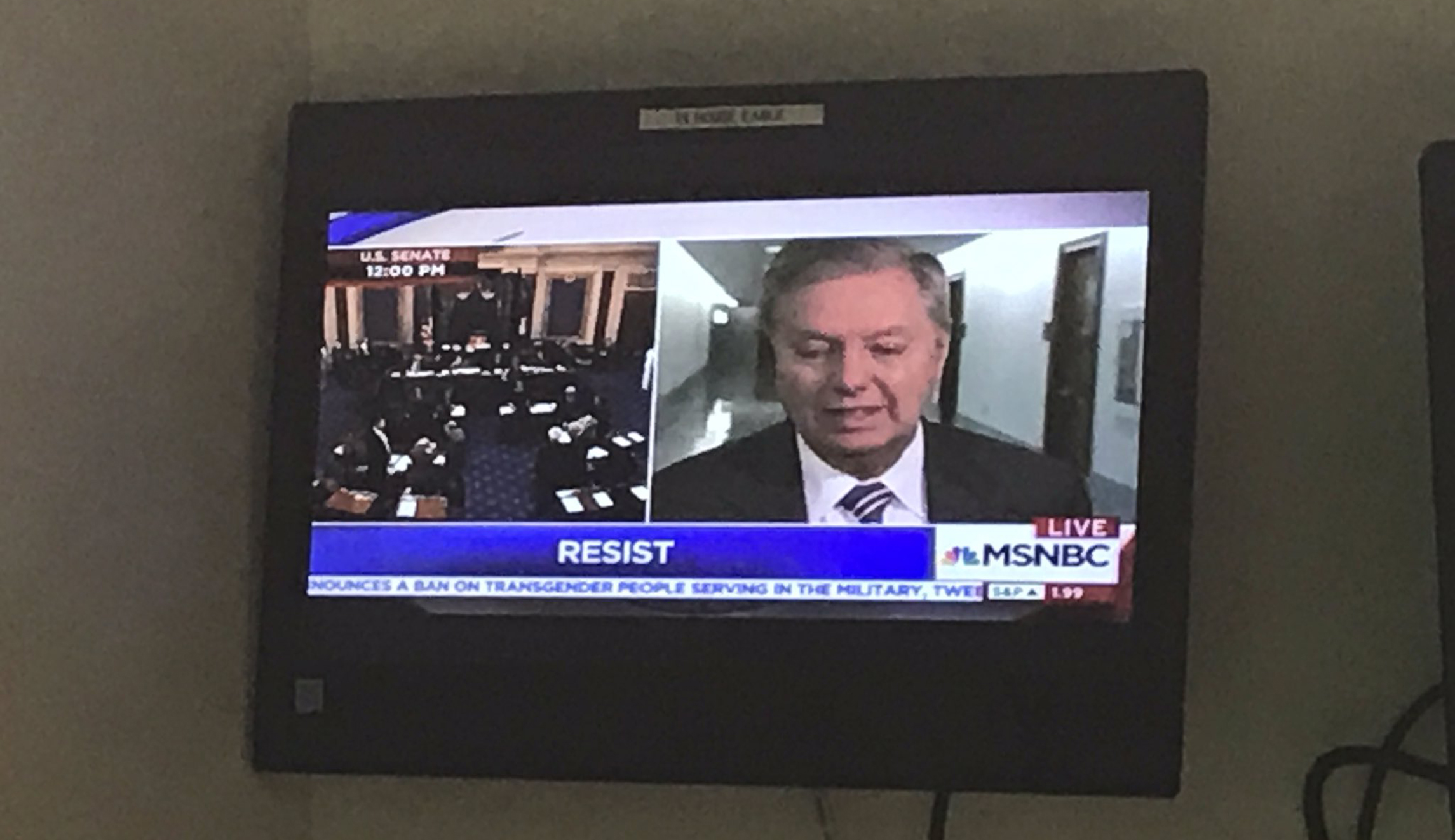 MSNBC uses ‘RESIST’ graphic