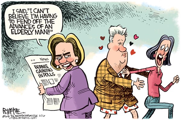 Editorial cartoon: Fending off advances