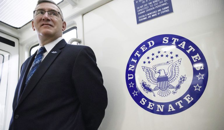 Sen. John Walsh announced Thursday he is dropping out the Montana Senate race following accusations he plagiarized portions of his 2007 master's thesis at the U.S. Army War College, a move that comes just days after he vowed to dig in his heels. (AP/J. Scott Applewhite)