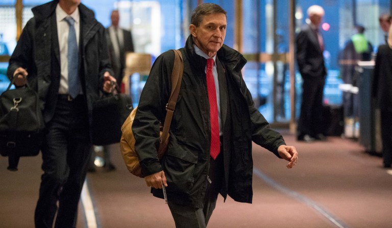 Mike Flynn is being investigated for possibly orchestrating the removal of a Turkish politician who is hated by Turkish President Recep Tayyip Erdogan from the United States to Turkey in exchange for millions of dollars. (AP Photo/Andrew Harnik)