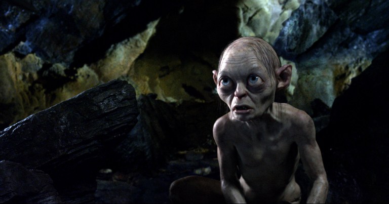   FILE - This publicity file photo released by Warner Bros., shows the character Gollum voiced by Andy Serkis in a scene from the fantasy adventure 