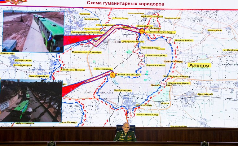 The State Department said it wasn't aware of the effort between Russia and Turkey to negotiate a safe passage for rebel fighters looking to leave Aleppo. (AP Photo/Ivan Sekretarev)