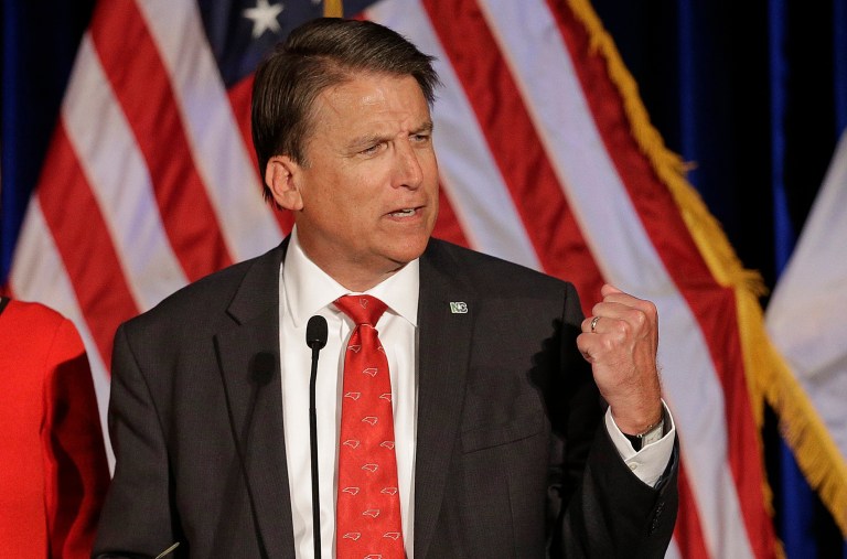 North Carolina Gov. Pat McCrory signed one of several bills that the Republican-led legislature is trying to push through. (AP Photo/Chuck Burton)