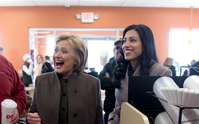 Huma Abedin first started working for the Clintons in the mid-1990s, and quickly became an irreplaceable member of Hillary Clinton's inner circle. (AP Photo/Matt Rourke)