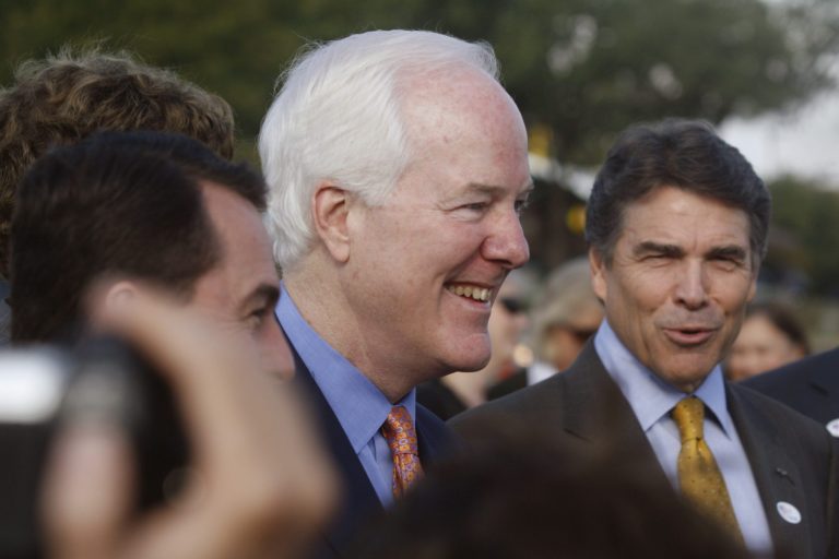 Texas Gov. Rick Perry and Sen. John Cornyn kicked off the second day of the Conservative Political Action Conference with the message that American decline is reversible with just a change in the White House. (AP Photo)