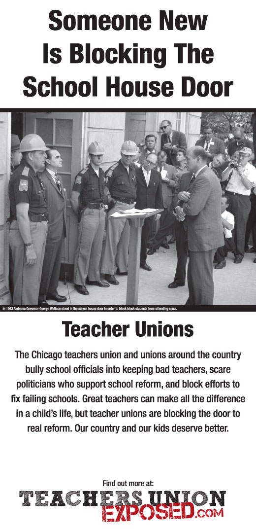 Chicago Tribune Refuses to Print Anti-Teachers Union Ad