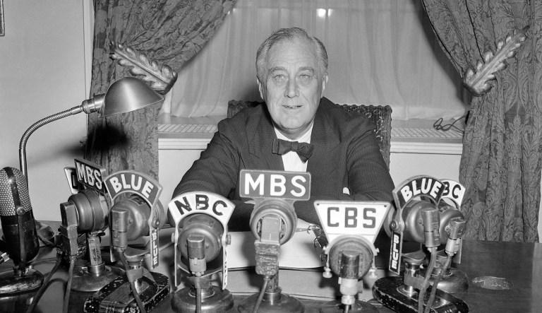 In many ways, Franklin D. Roosevelt (pictured above) and Donald Trump started out on a similar note with the news media. (AP Photo/George R. Skadding)