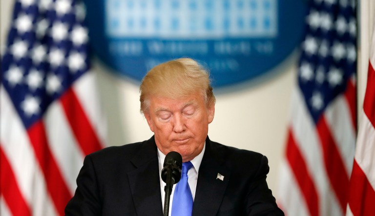 The White House announced Wednesday evening that President Trump signed an executive order to dissolve the commission. (AP Photo/Pablo Martinez Monsivais)