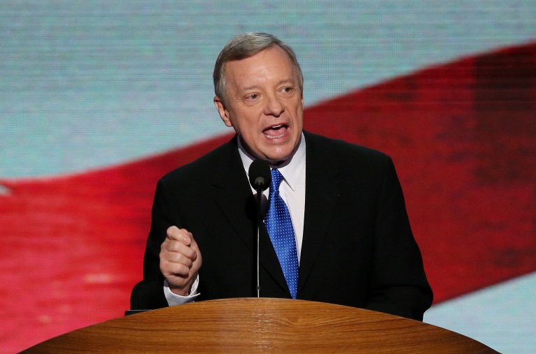 Sen. Dick Durbin, D-Ill., sent a letter to about 300 groups in connection to a Senate haering about the American Legislative Council. (Alex Wong/Getty Images)