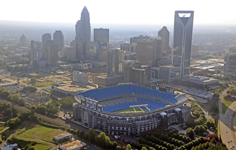 The Bank of America Stadium in Charlotte. (AP Photo)