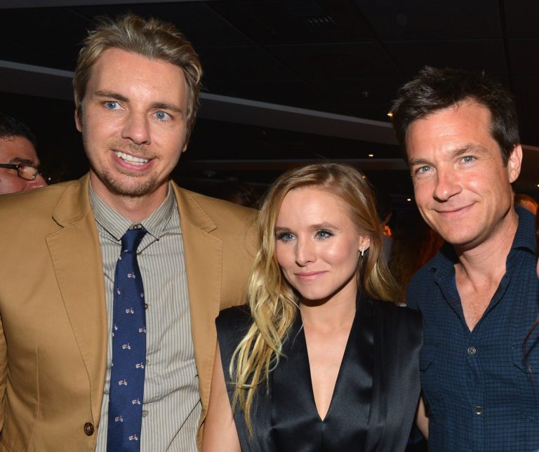 LOS ANGELES, CA - AUGUST 14:  Actors Dax Shepard, Kristen Bell and Jason Bateman attend the after party for the premiere of Open Road Films' 