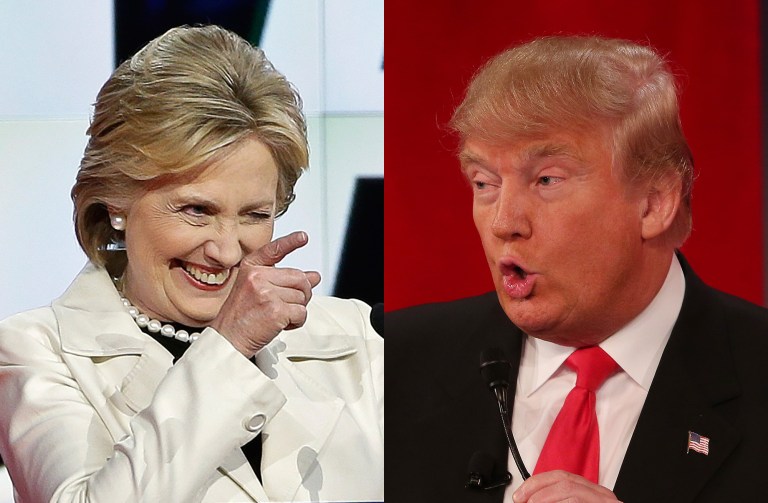 Hillary Clinton and Donald Trump are set to go head-to-head Monday in the first of three debates. (AP Photos)