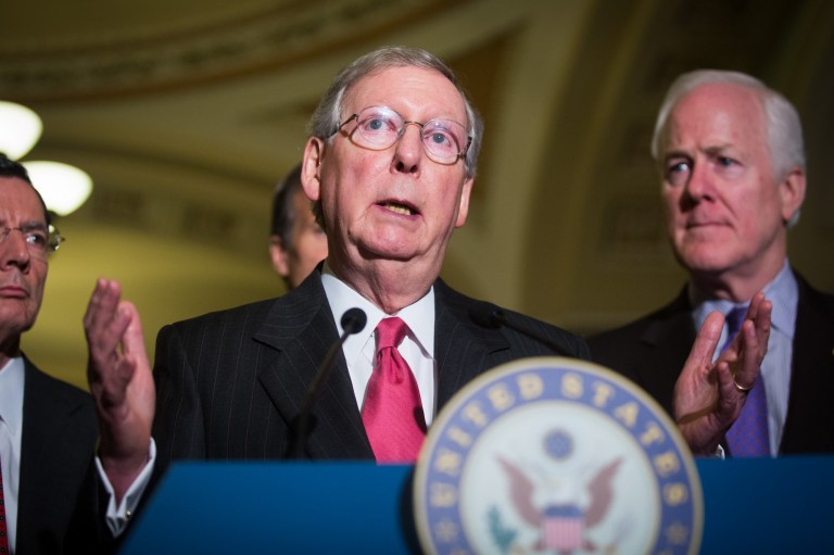 Senate Minority Leader Mitch McConnell, R-Ky., said that Republicans would move to block votes on President Obama's nominees to the National Labor Relations Board. (Examiner/Graeme Jennings)