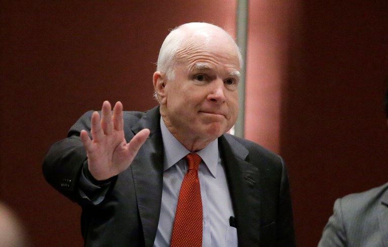 Sen. John McCain, R-Ariz., wrote in a letter that Carter should not make any major changes to military personnel ratings, standards, uniforms and jobs in the next two months. (AP Photo/Wong Maye-E, File)