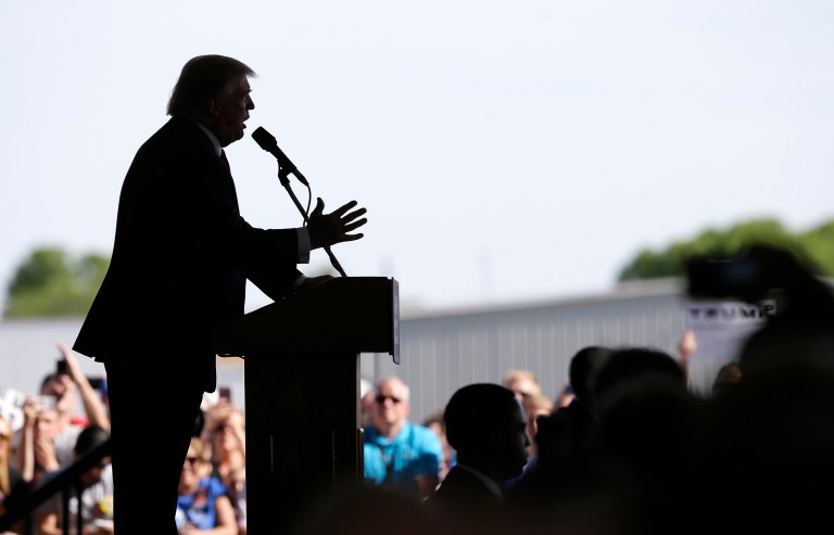 Donald Trump came late and malevolently into the Republican Party. It owes him nothing. (AP Photo/Charlie Neibergall)
