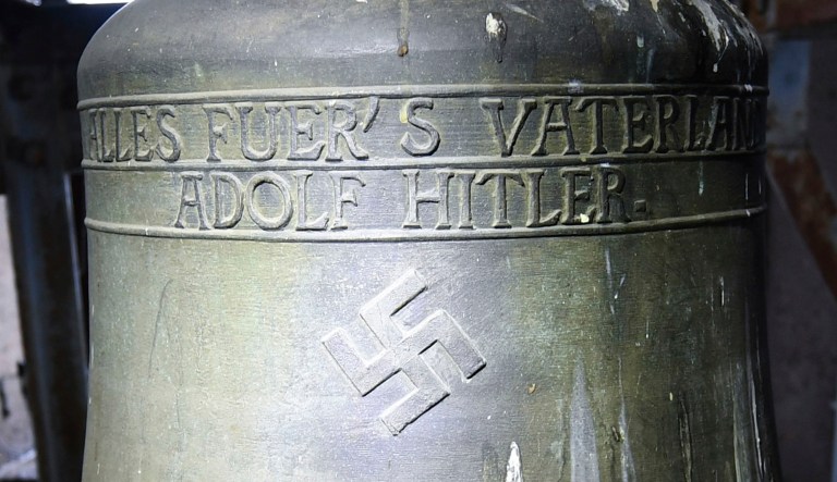 A town council in Herxheim, Germany, recently voted to retain a bell dedicated to Adolph Hitler in its church. (Uwe Anspach/dpa via AP, file)