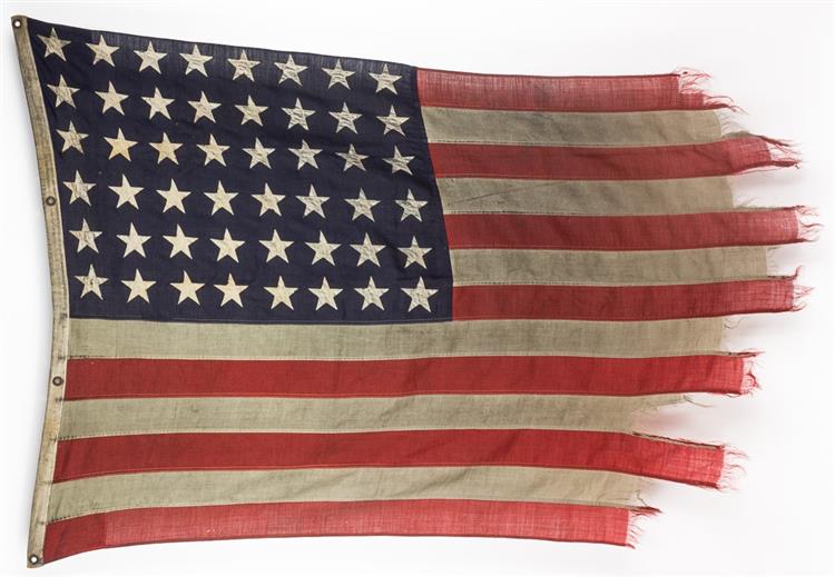 The American flag flown on a landing craft at Omaha Beach on D-Day is going to auction this week.