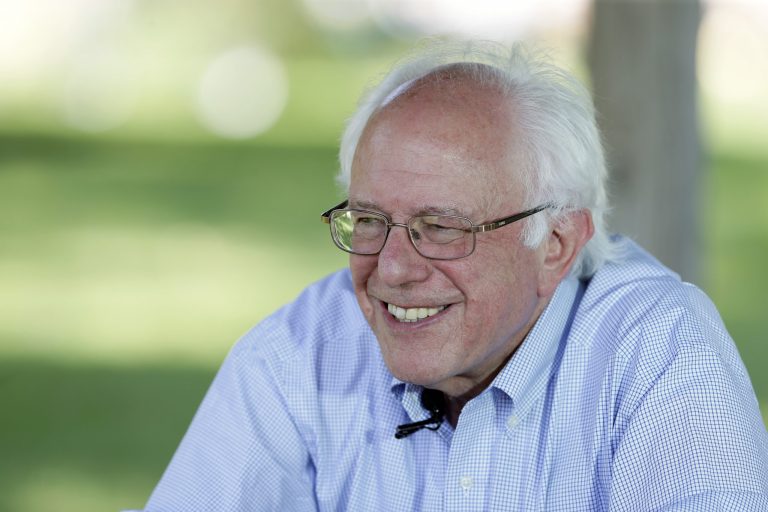 Sanders is now at 41 percentage points to Hillary Clinton's 32 in New Hampshire, a reversal of Clinton's July lead. (AP Photo/Charlie Neibergall)