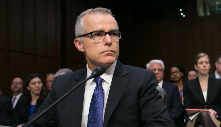 FBI Acting Director Andrew McCabe said that President Trump's firing of former Director James Comey has not measurably slowed down the bureau's investigation into Russian meddling in the 2016 elections.