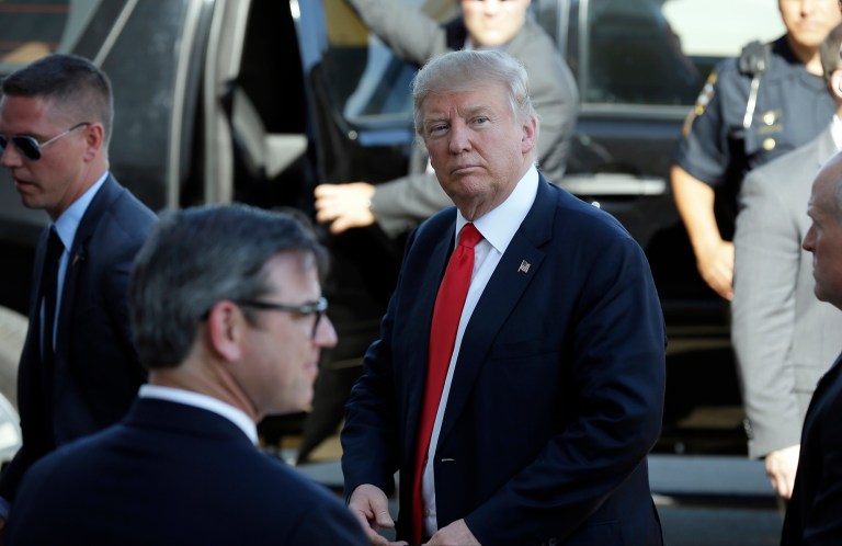 MSNBC host Joe Scarborough said Donald Trump is set to lose his campaign for the White House and take down the GOP with him. (AP Photo/Charlie Neibergall)