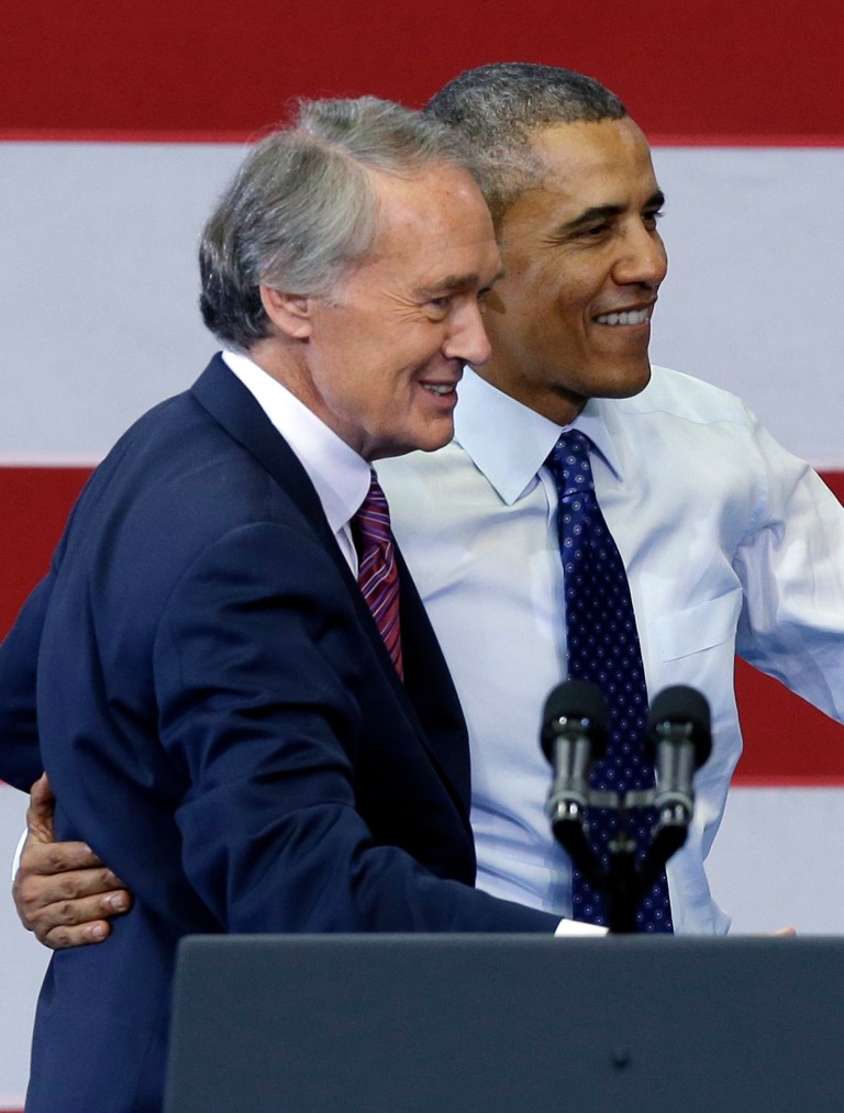 President Obama made a stop in Massachusetts on Wednesday to raise money and rally the state's powerful Democratic base for Rep. Edward Markey ahead of a June 25 special senate election.(AP Photo/Elise Amendola)