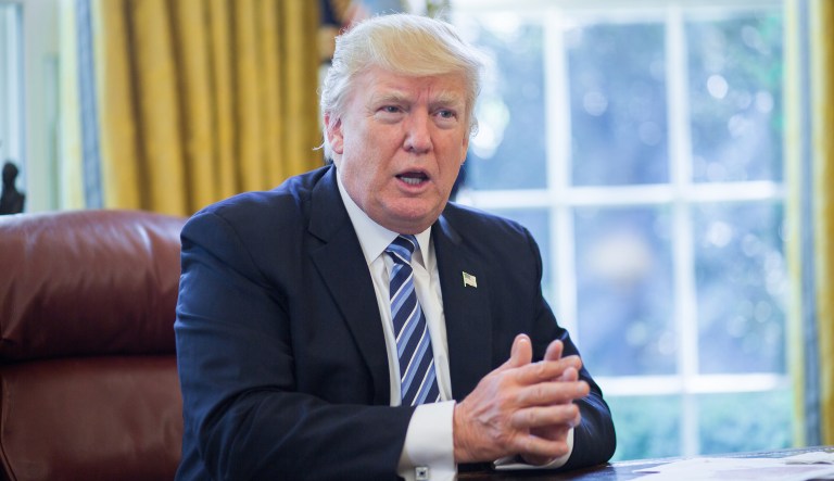 President Trump confirmed Friday morning he is under investigation over his decision to fire FBI Director James Comey. (Graeme Jennings/Washington Examiner)
