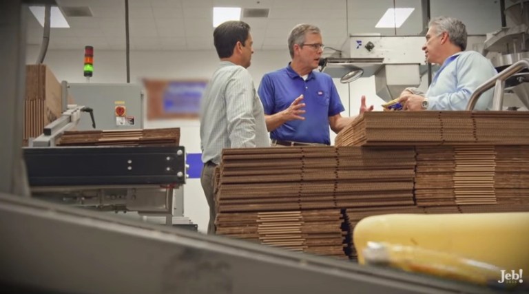 Jeb Bush's Right to Rise super political action committee has spent $28.4 million. (Image courtesy screenshot)