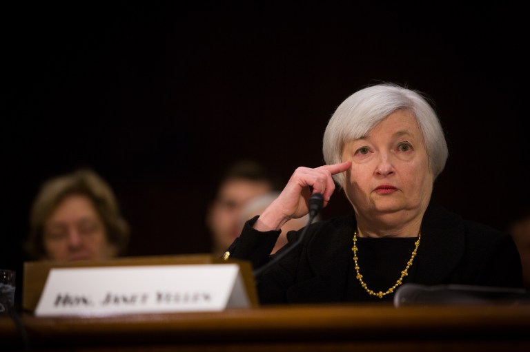 Janet Yellen testifies at a Banking, Housing and Urban Affairs hearing on Capitol Hill, Thursday, Nov. 14th, 2013, to testify at her nomination as Chair of the Board of Governors of the Federal Reserve System. (Examiner/Graeme Jennings)