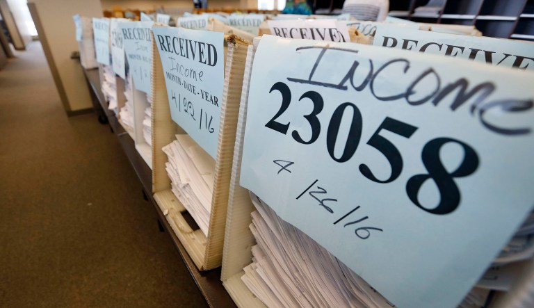 For decades, the SALT deduction has encouraged liberal states to raise their taxes without making their taxpayers feel they're actually paying more. When state income taxes rise, taxpayers are simply able to deduct it from their federal taxes to offset. (AP Photo/Rogelio V. Solis)