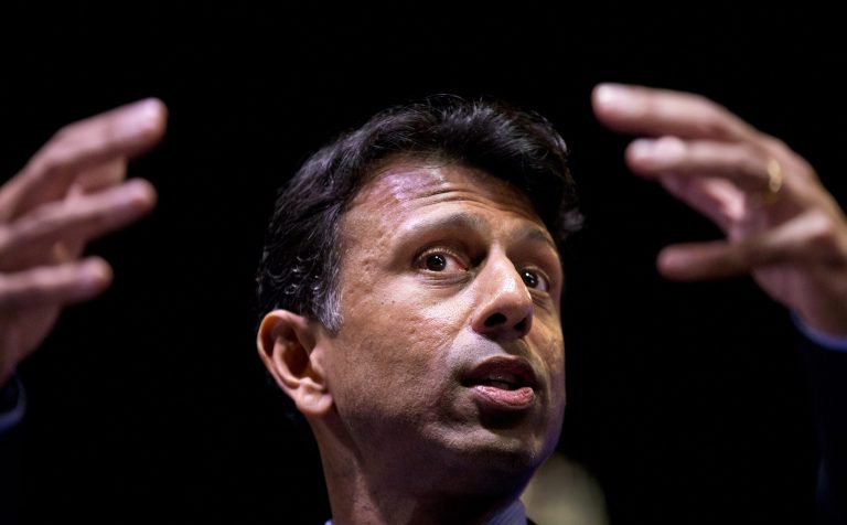 Republican presidential candidate, Louisiana Gov. Bobby Jindal, speaks at the RedState Gathering, Friday, Aug. 7, 2015, in Atlanta. (AP Photo/David Goldman)