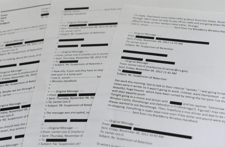 Lois Lerner emails obtained from the House Ways and Means Committee [AP Photo]Â 