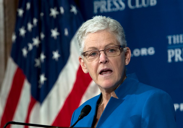 Although Gina McCarthy is 