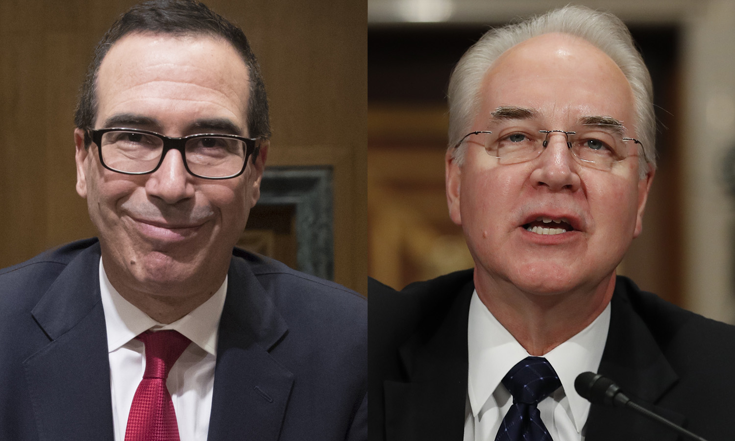 Senate panel advances Mnuchin, Price nominations without Democrats