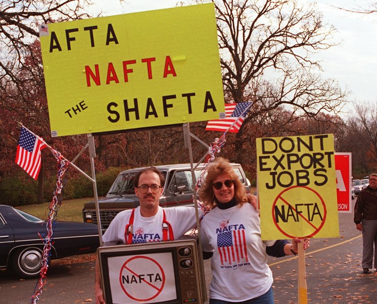 The North American Free Trade Agreement is a perfect example ofÂ growing the American economy and engaging in trade with the world, but at the expense of American workers. (AP file photo/James Finley)