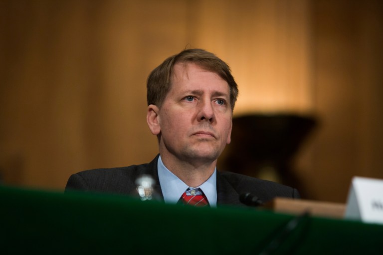 Richard Cordray, Director of the Consumer Financial Protection Bureau appeared before the Banking, Housing, and Urban Affairs Committee on Capitol Hill on Tuesday, Nov. 12th, 2013. (Examiner/Graeme Jennings)