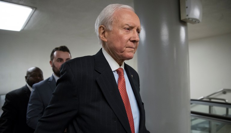 Senate Finance Committee Chairman Orrin Hatch, R-Utah, (pictured above) and House Ways and Means Chairman Kevin Brady, R-Texas, called on Internal Revenue Service acting commissioner David Kautter, a Trump appointee, to stop the agency from handing out bonuses to employees who have been disciplined for misconduct. (AP Photo/J. Scott Applewhite)