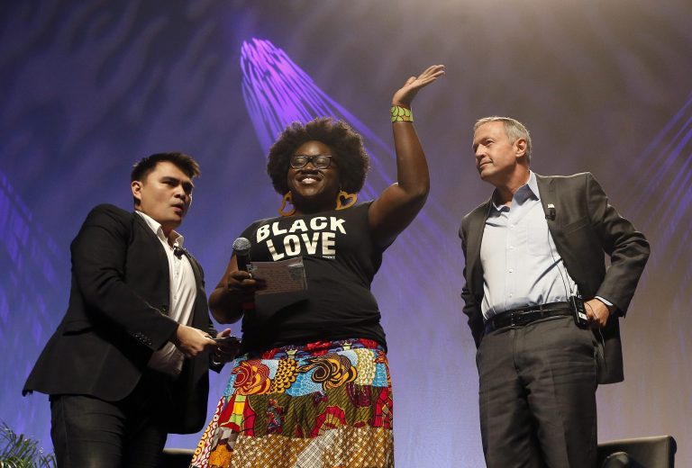 At last weekendâs Netroots Nation conference in Phoenix, Martin OâMalley, the former Maryland governor whose candidacy has made few ripples so far, was faced with âBlack Lives Matterâ protesters. (AP Photo/Ross D. Franklin)