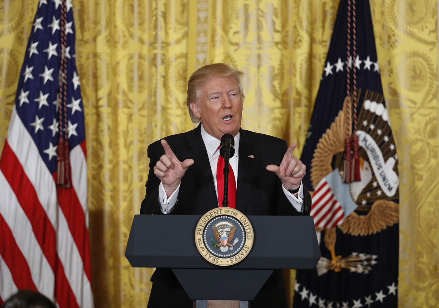 Trump dismisses Obamacare protests