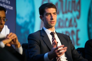 Senator Tom Cotton, R-Ark., speaks at a panel discussion on the Iran nuclear deal, held by the Center for a New American Security, at the Marriott Hotel in Washington D.C.,Â Friday, June 26, 2015. (Graeme Jennings/Washington Examiner)