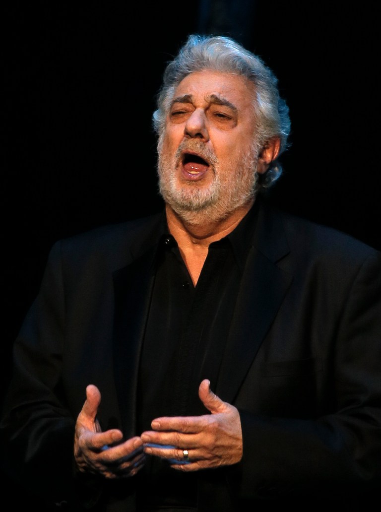 FILE - In this May 1, 2013 file photo, Placido Domingo performs Siegmund's aria in 
